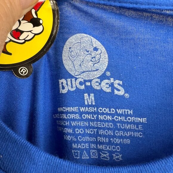 Buc-ee's Spring 2023 Texas 1982 Blue Short Sleeve T-Shirt Size medium NWT sticke - Picture 5 of 7